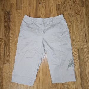 Coldwater Creek Light Gray Cargo Shorts Women's